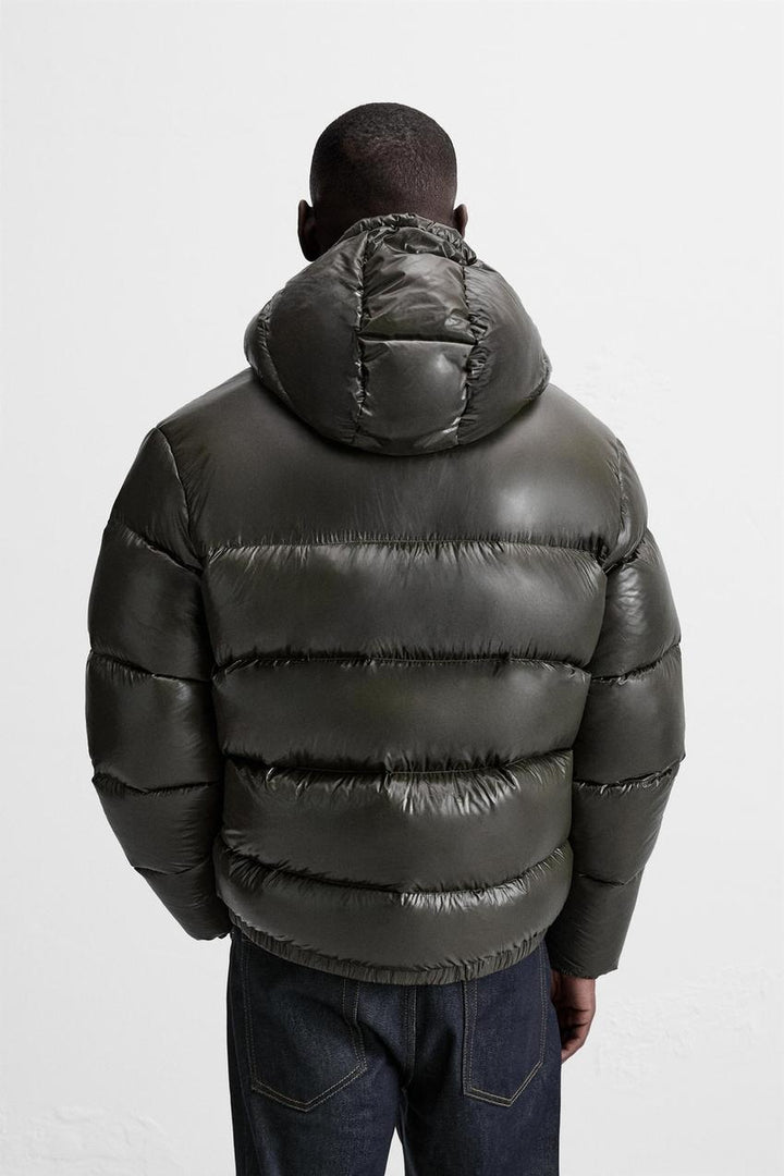 Men's Oversized Puffer Jacket with Hood