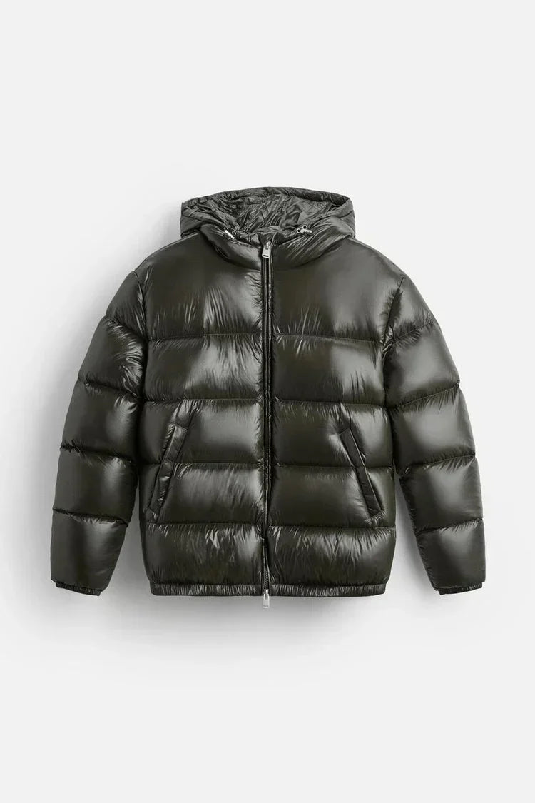 Men's Oversized Puffer Jacket with Hood