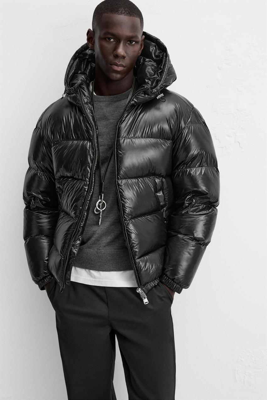 Men's Oversized Puffer Jacket with Hood