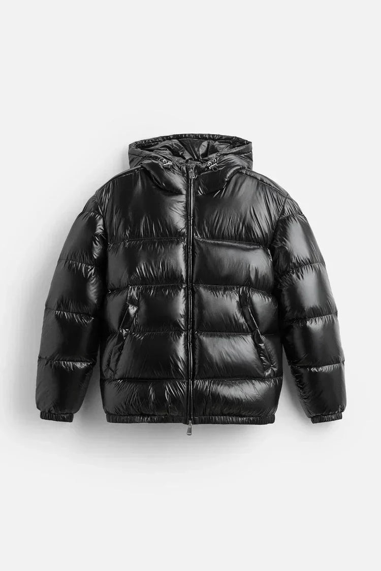 Men's Oversized Puffer Jacket with Hood