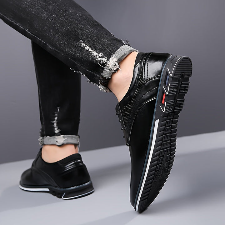Men's Lace-Up Dress Shoes with Contrast Sole