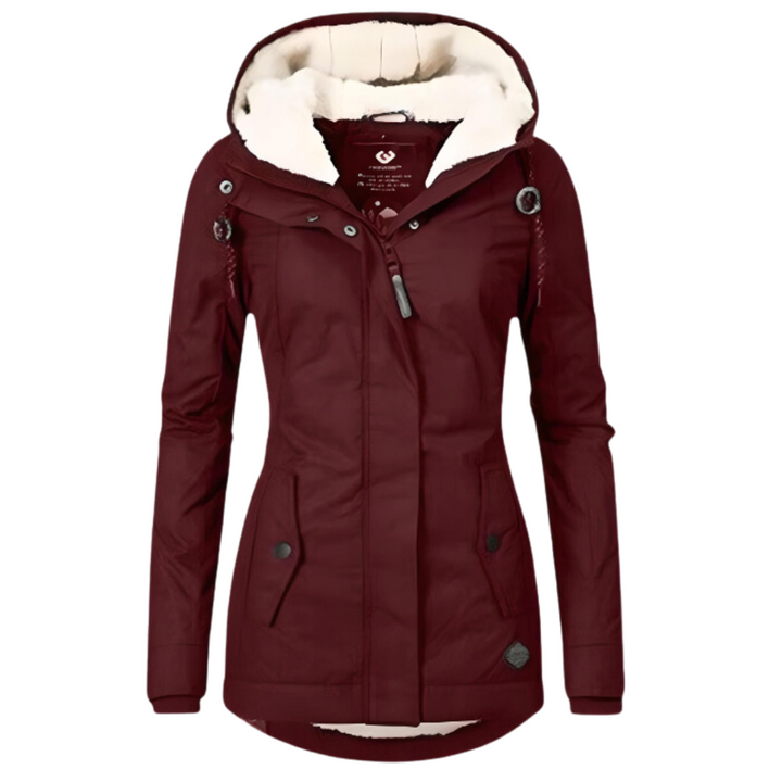 Women's Sherpa Lined Parka with Adjustable Hood