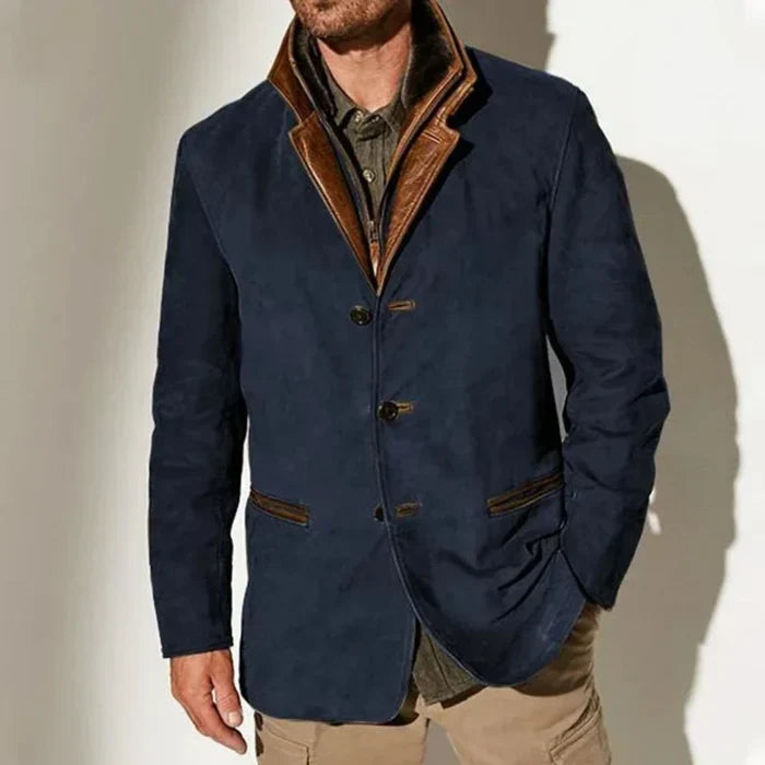 Men's Vintage-Inspired Winter Jacket with Stand Collar