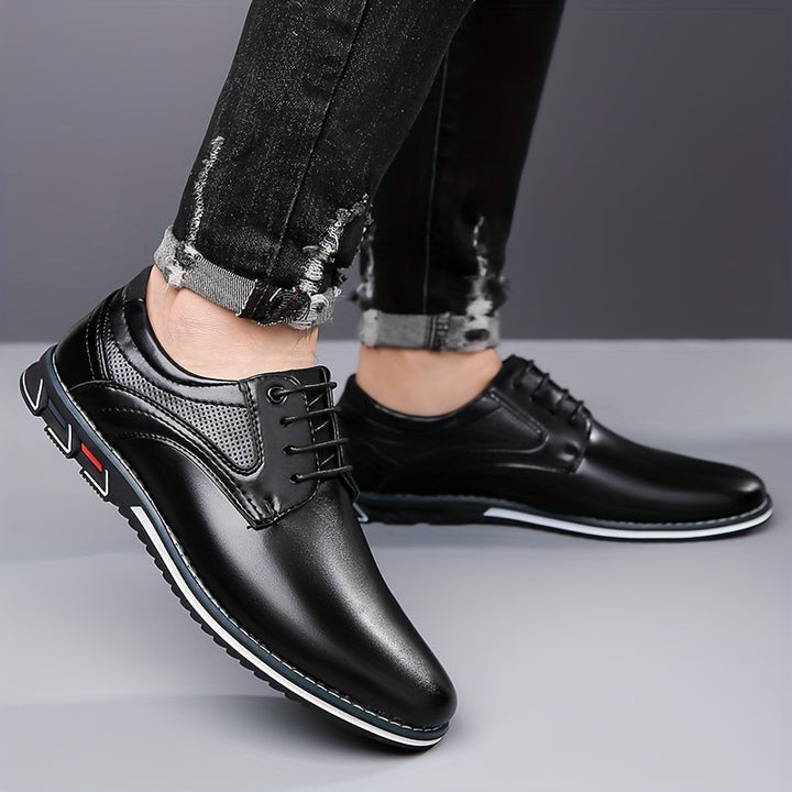 Men's Lace-Up Dress Shoes with Contrast Sole