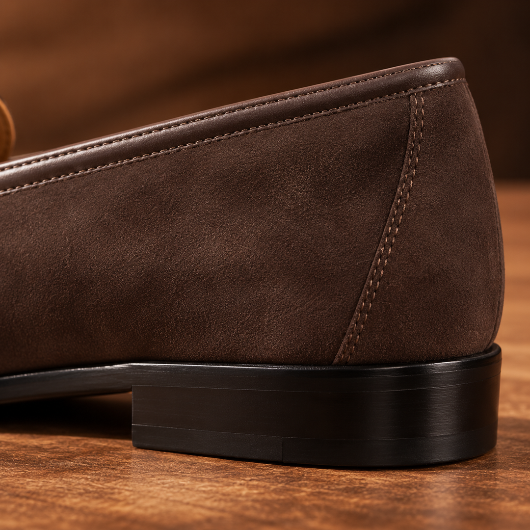 Men's Suede Penny Loafers with Orthopaedic Sole
