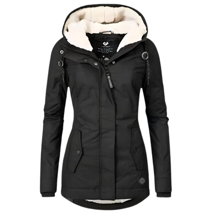 Women's Sherpa Lined Parka with Adjustable Hood