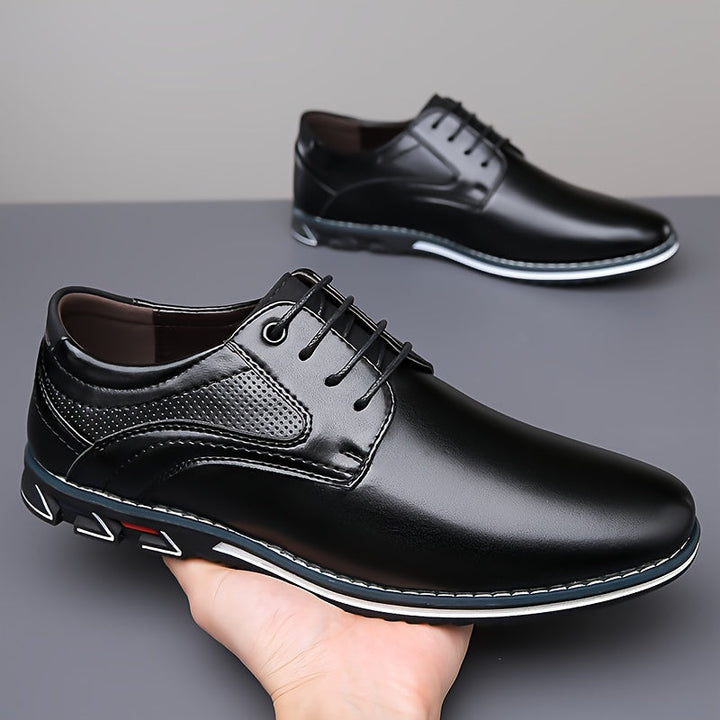 Men's Lace-Up Dress Shoes with Contrast Sole