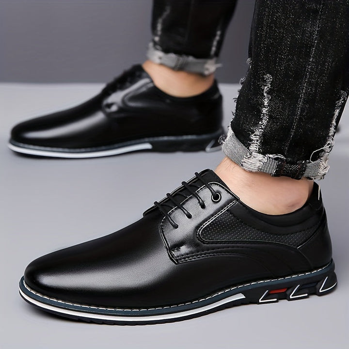 Men's Lace-Up Dress Shoes with Contrast Sole