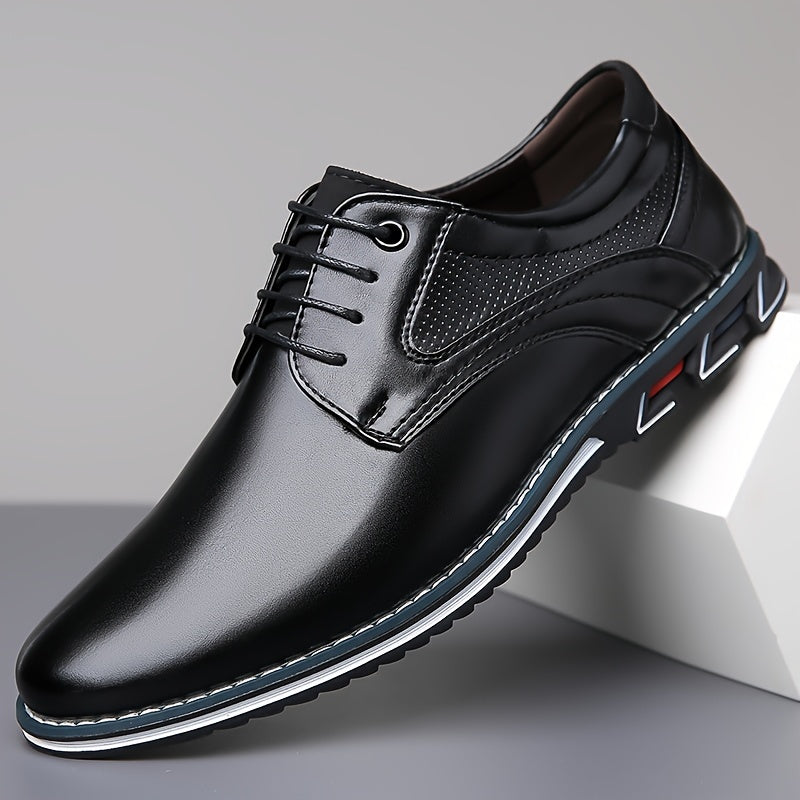 Men's Lace-Up Dress Shoes with Contrast Sole