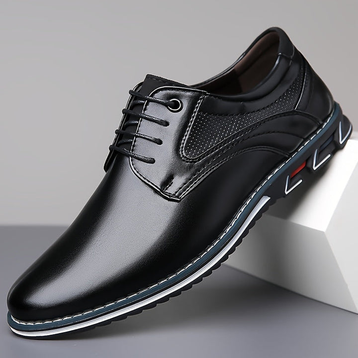 Men's Lace-Up Dress Shoes with Contrast Sole