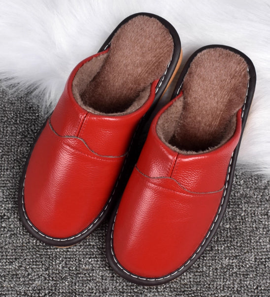 Fur-Lined Slippers with Waterproof Sole
