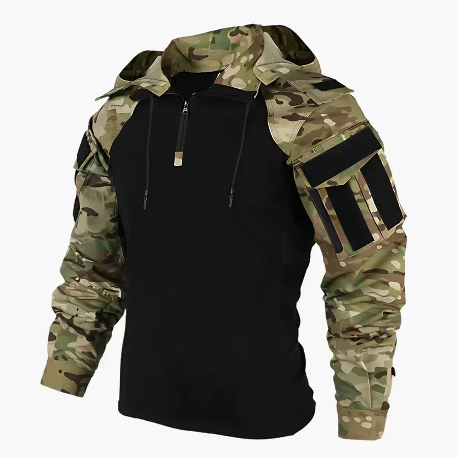 Men's Water-Repellent Tactical Jacket with Hood