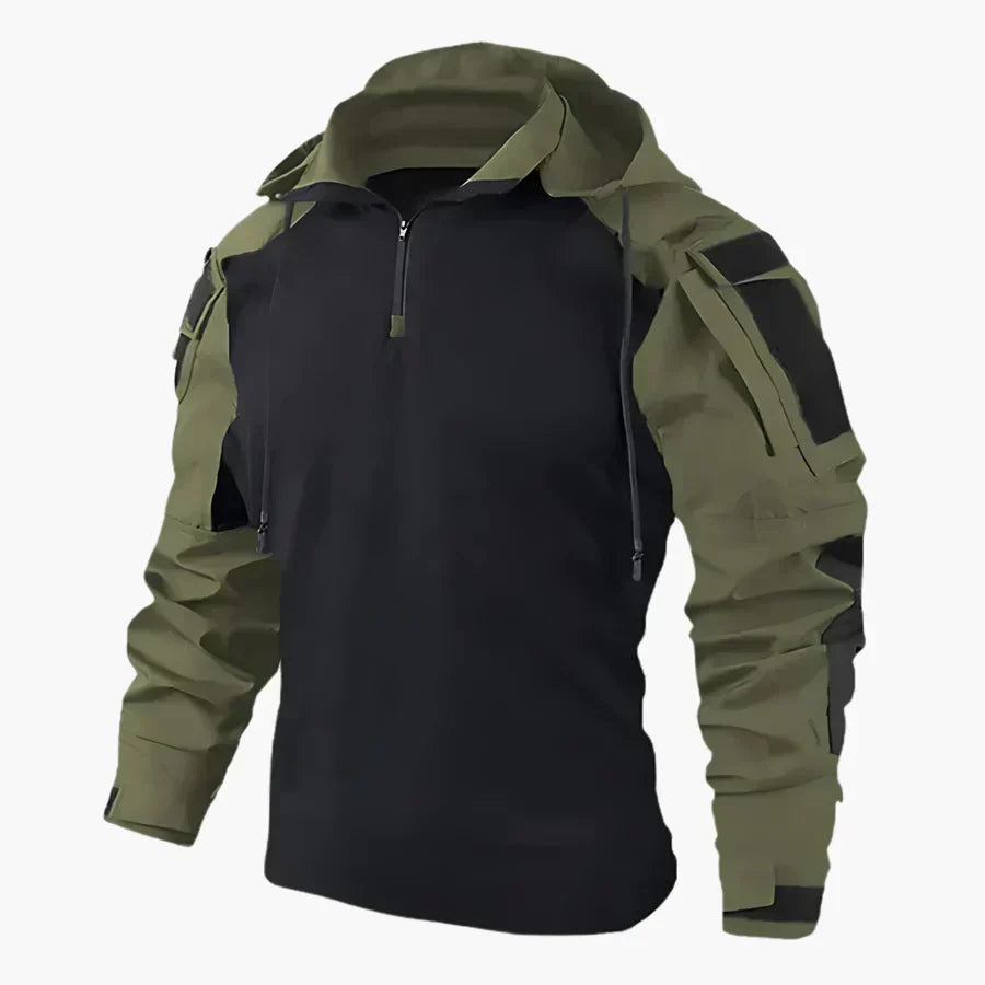 Men's Water-Repellent Tactical Jacket with Hood
