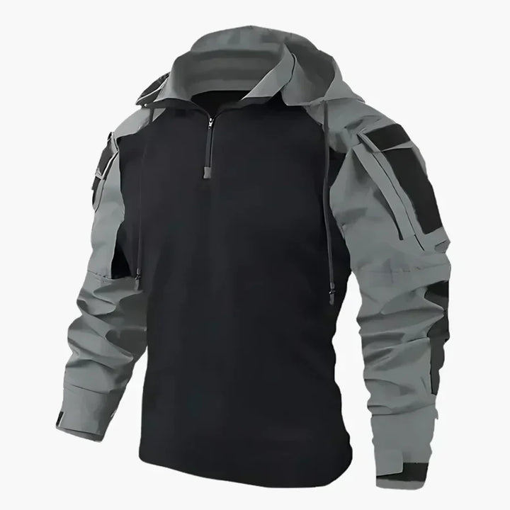 Men's Water-Repellent Tactical Jacket with Hood