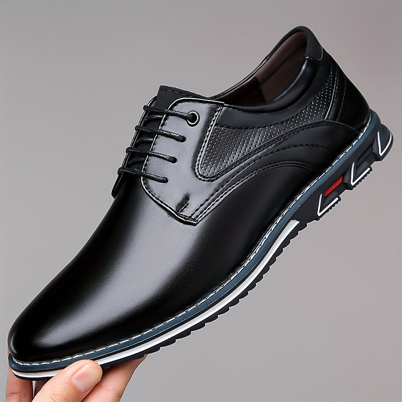Men's Lace-Up Dress Shoes with Contrast Sole