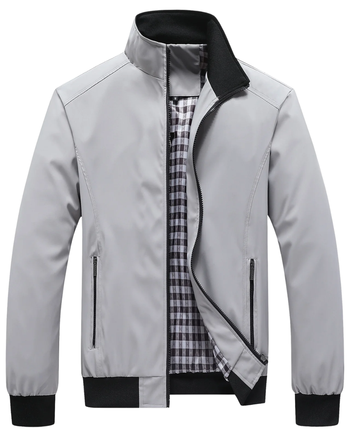 Men's Lightweight Jacket with Front Zip Closure