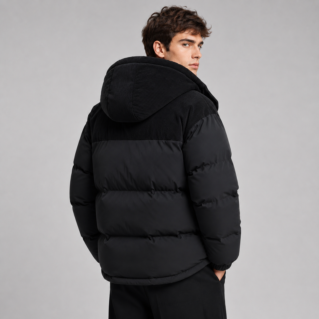 Men's Oversized Padded Puffer Jacket with Hood
