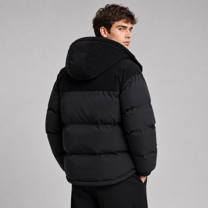 Men's Oversized Padded Puffer Jacket with Hood