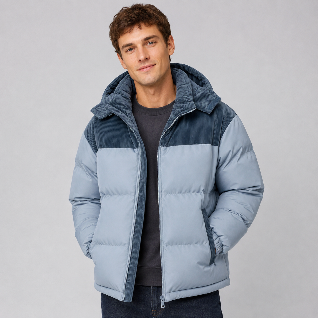 Men's Oversized Padded Puffer Jacket with Hood