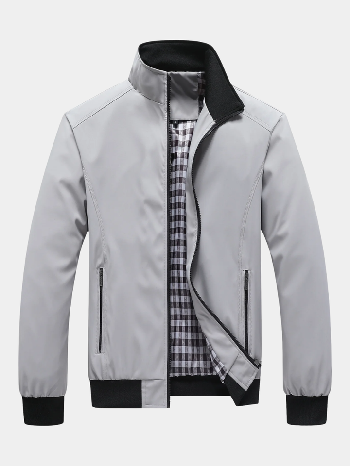 Men's Lightweight Jacket with Front Zip Closure