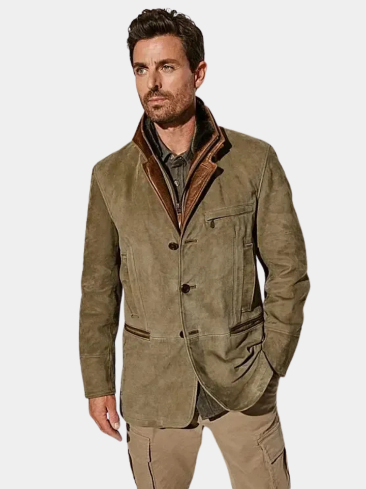 Men's Vintage-Inspired Winter Jacket with Stand Collar
