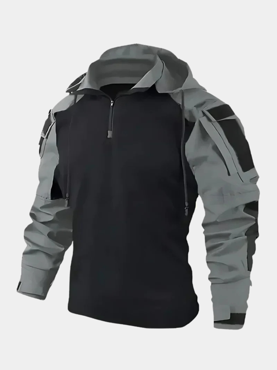 Men's Water-Repellent Tactical Jacket with Hood