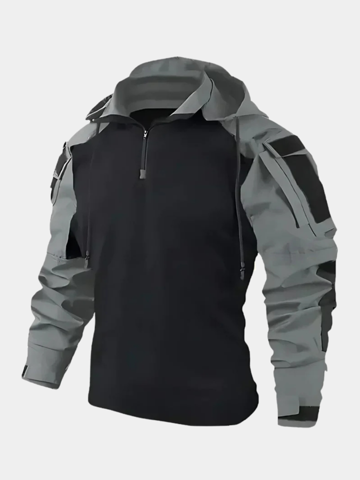 Men's Water-Repellent Tactical Jacket with Hood