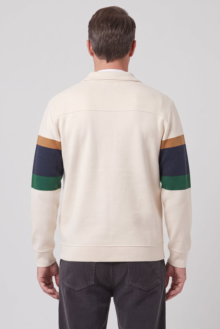 Men's Colour Block Knit Cardigan with Button Front