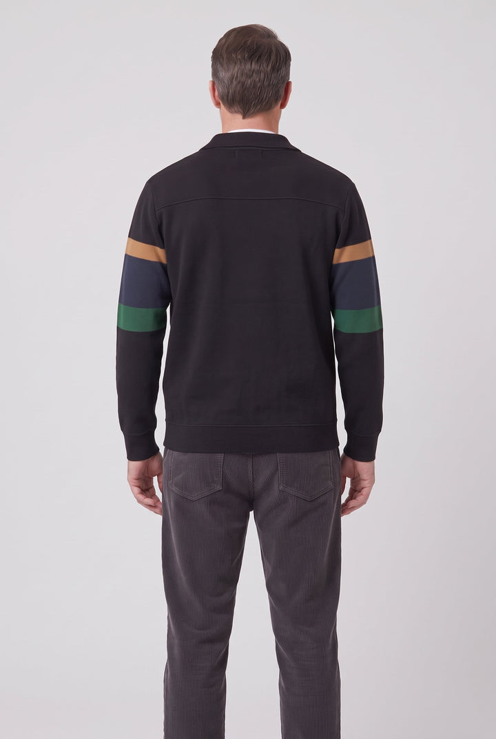 Men's Colour Block Knit Cardigan with Button Front