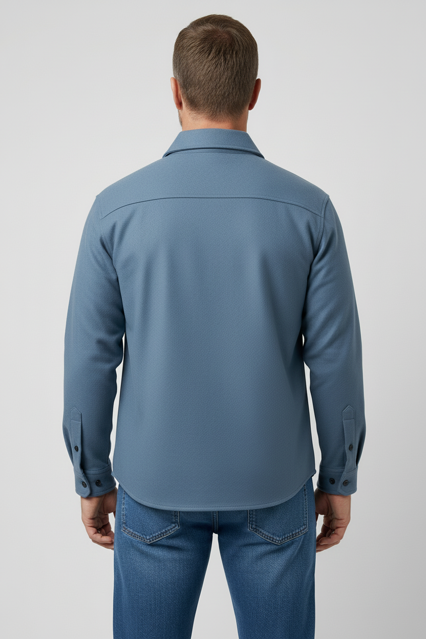Men's Water-Repellent Overshirt Jacket with Chest Pockets