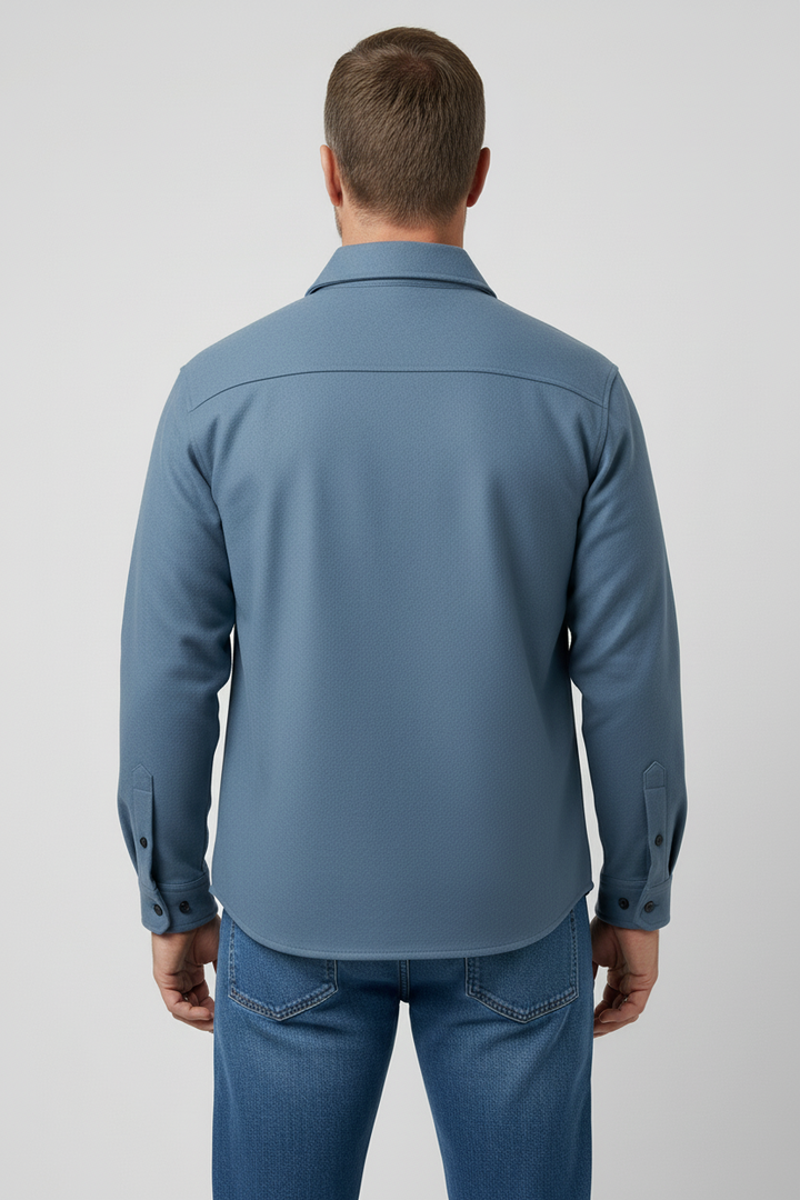 Men's Water-Repellent Overshirt Jacket with Chest Pockets