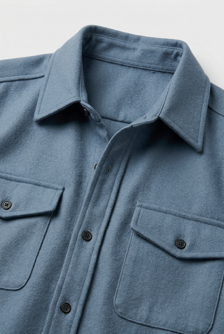 Men's Water-Repellent Overshirt Jacket with Chest Pockets