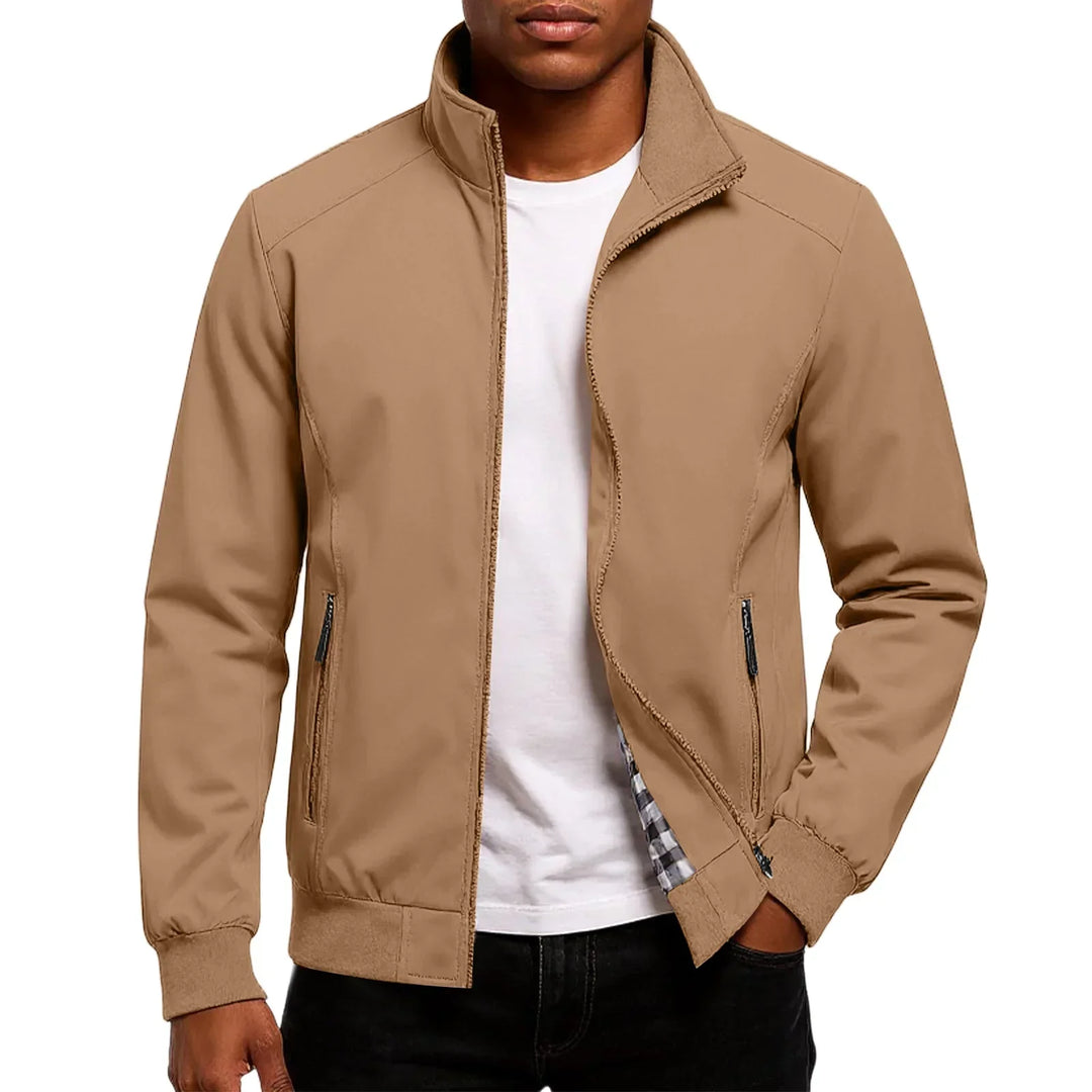 Men's Lightweight Jacket with Front Zip Closure