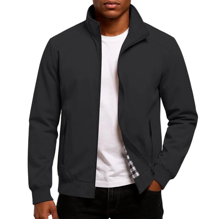 Men's Lightweight Jacket with Front Zip Closure