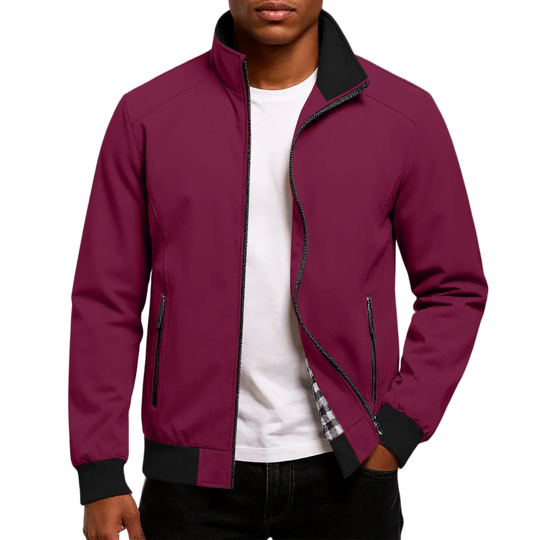 Men's Lightweight Jacket with Front Zip Closure