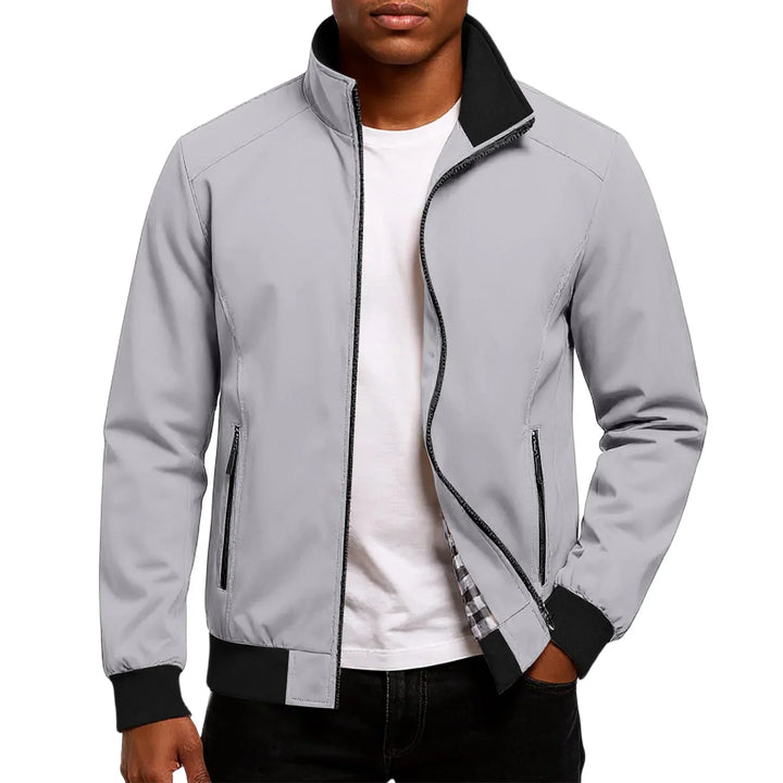 Men's Lightweight Jacket with Front Zip Closure