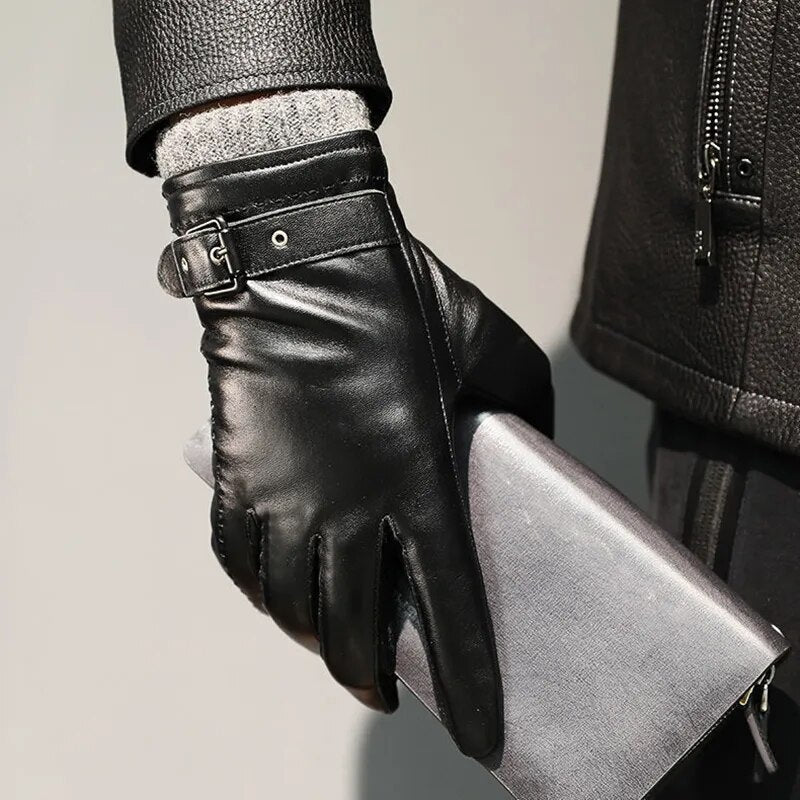 Men's Touchscreen Gloves with Adjustable Strap