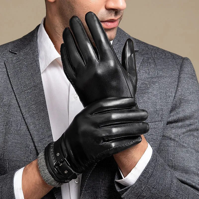 Men's Touchscreen Gloves with Adjustable Strap