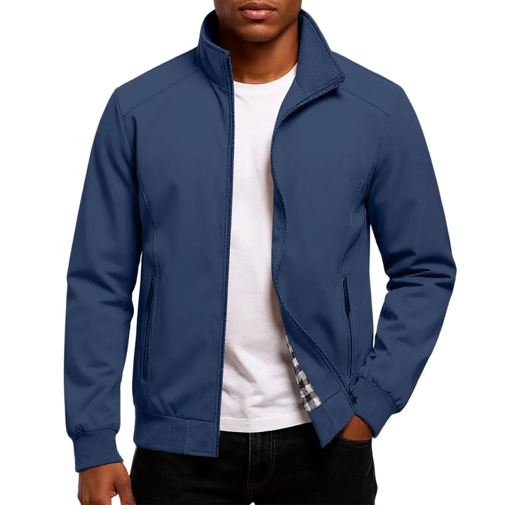 Men's Lightweight Jacket with Front Zip Closure
