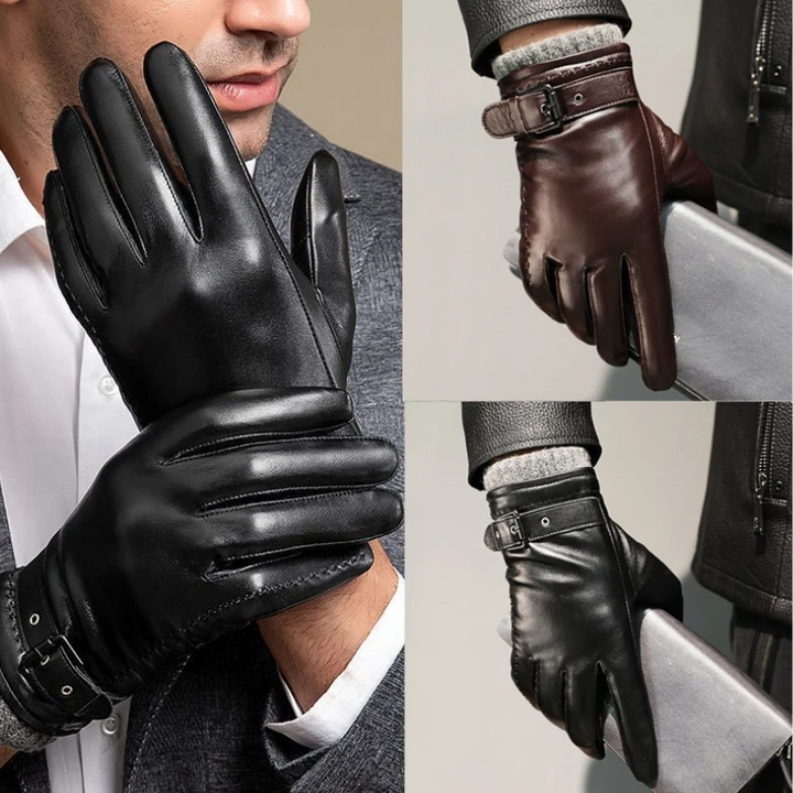 Men's Touchscreen Gloves with Adjustable Strap
