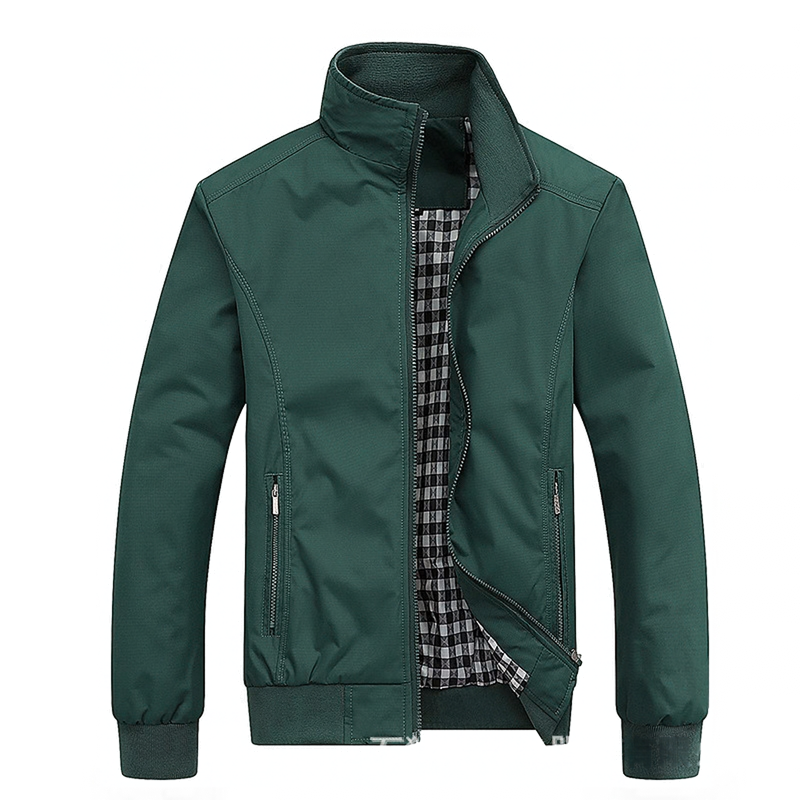 Men's Lightweight Jacket with Front Zip Closure