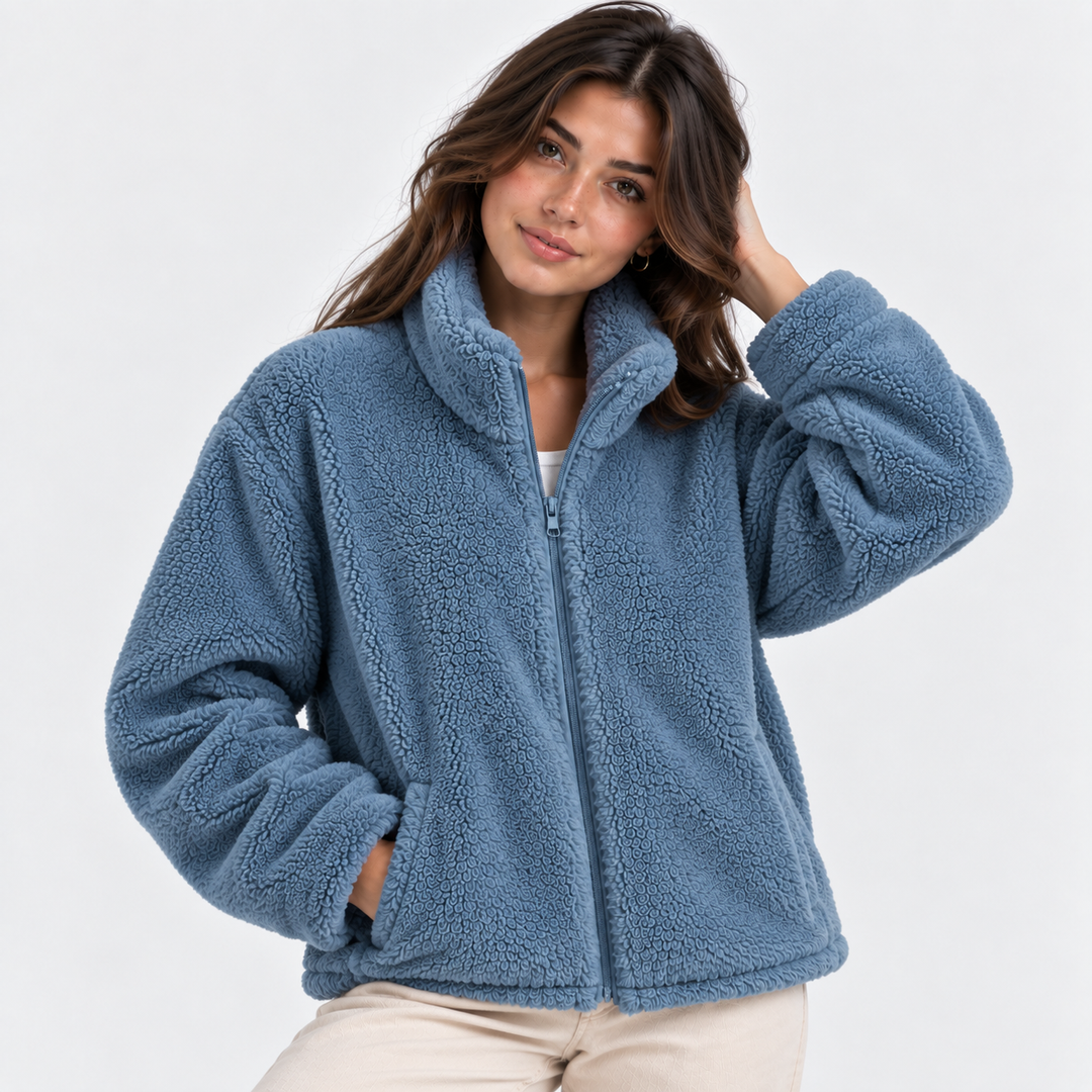 Women's Sherpa Fleece Jacket with Full Zip