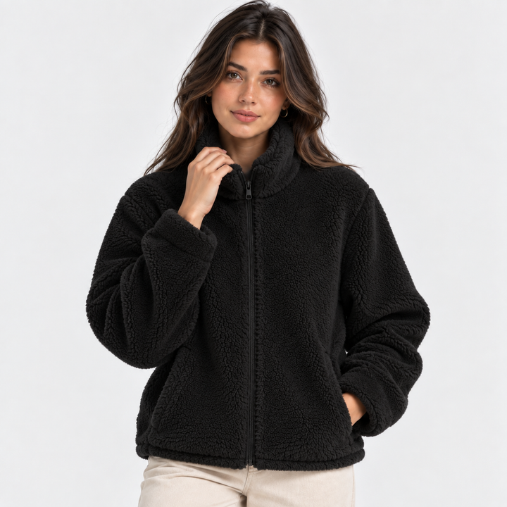 Women's Sherpa Fleece Jacket with Full Zip