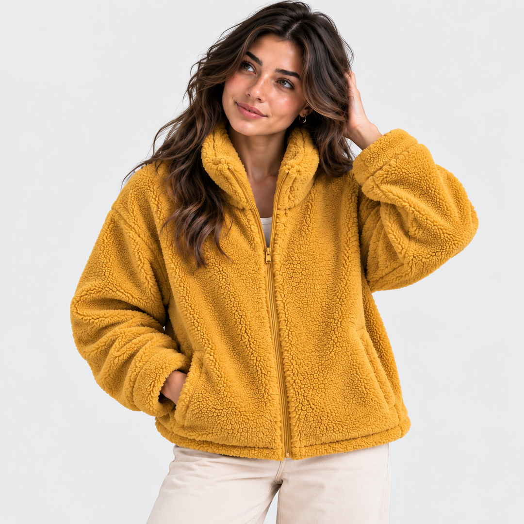 Women's Sherpa Fleece Jacket with Full Zip