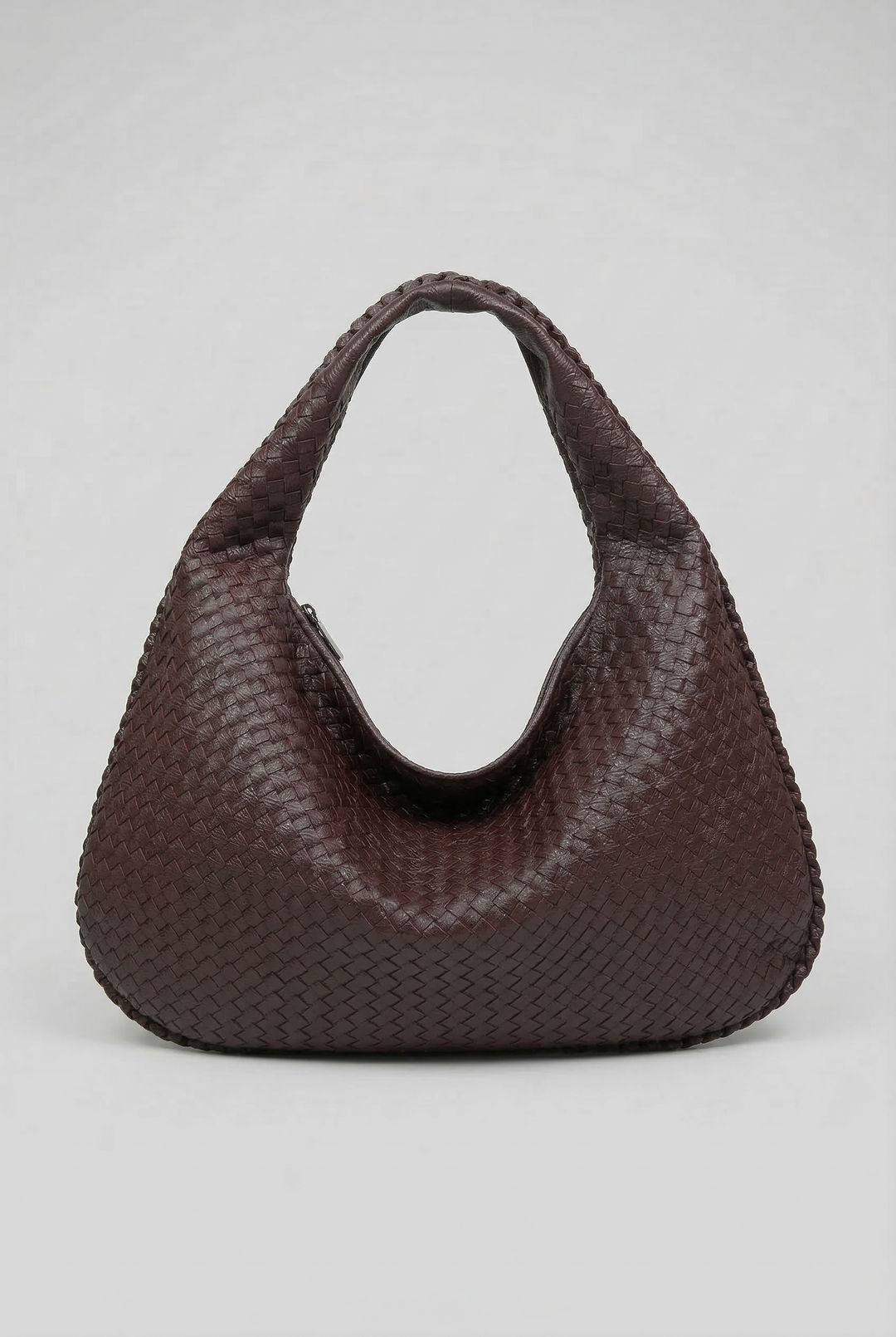 Women's Woven Hobo Shoulder Bag with Structured Silhouette