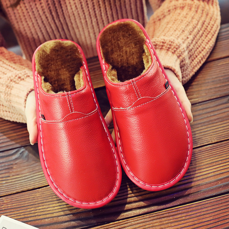 Fur-Lined Slippers with Waterproof Sole