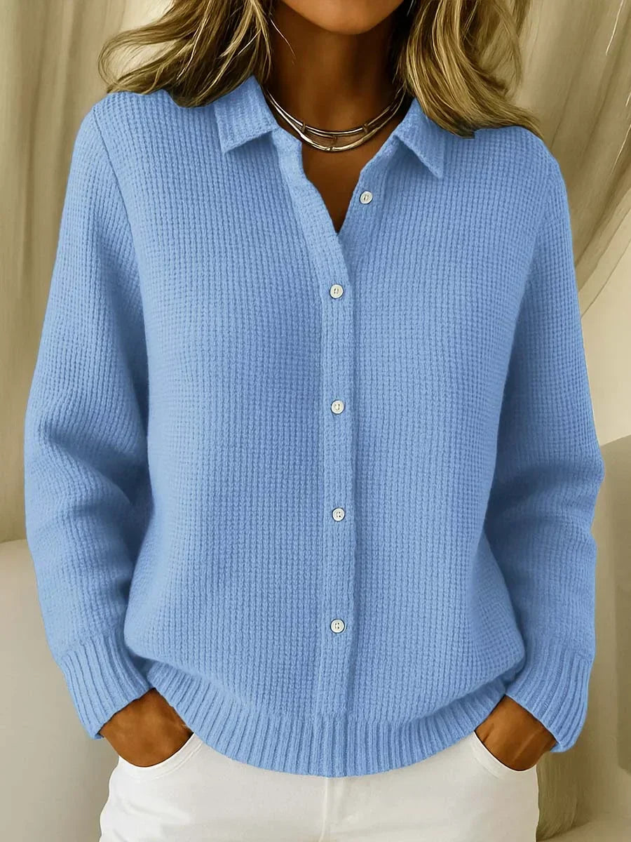 Women's Knit Button-Front Cardigan in a Relaxed Longline Fit