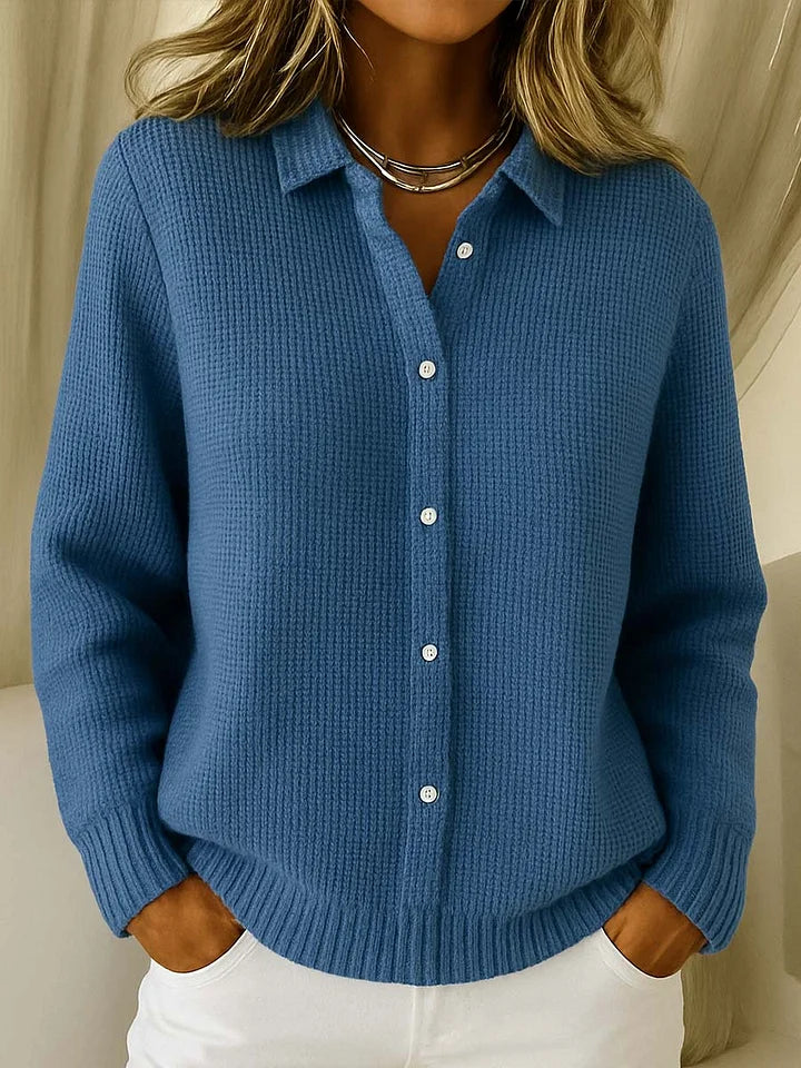 Women's Knit Button-Front Cardigan in a Relaxed Longline Fit