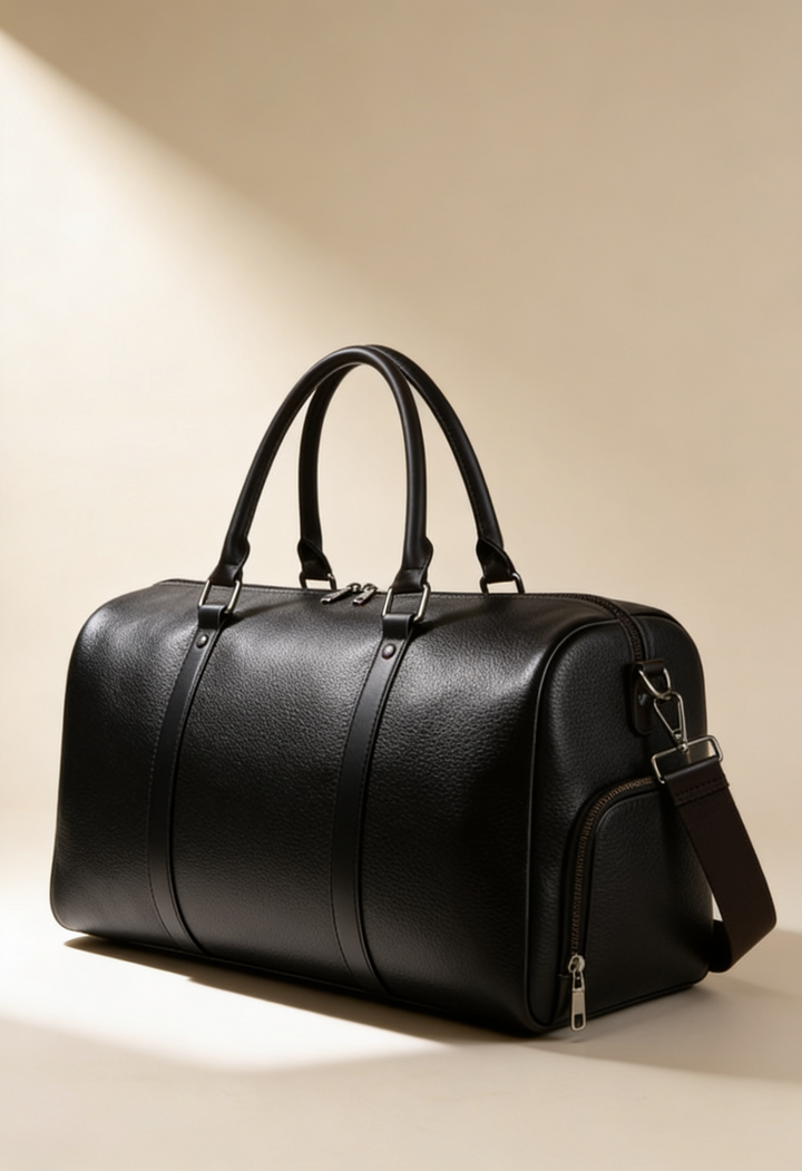 Men's Structured Duffel Bag with Adjustable Shoulder Strap
