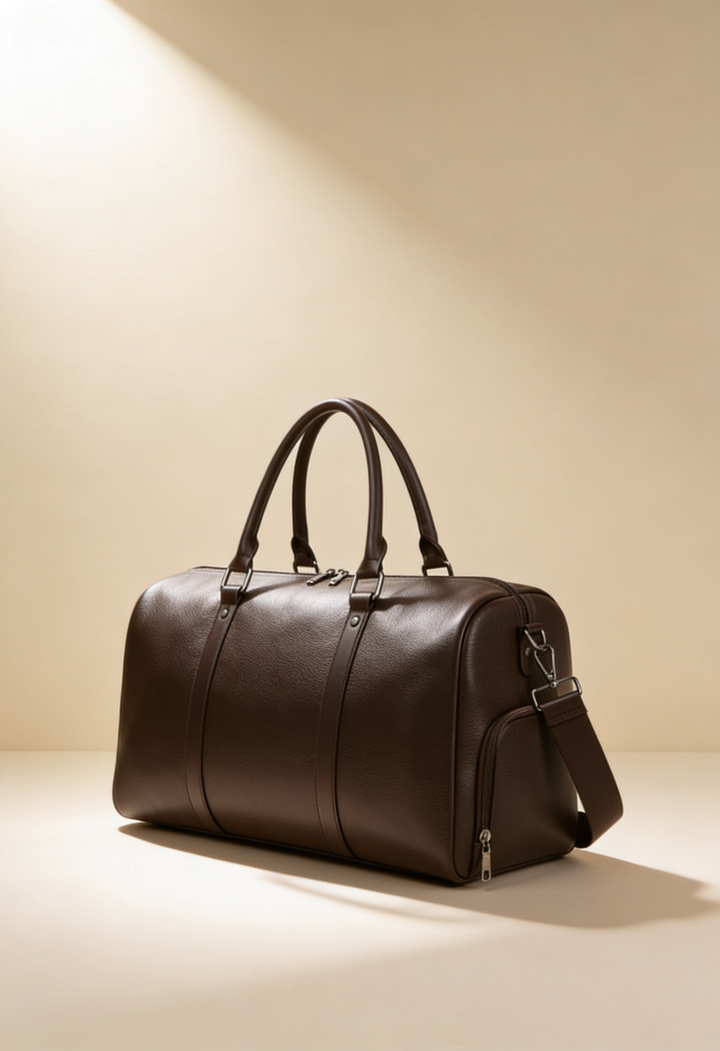 Men's Structured Duffel Bag with Adjustable Shoulder Strap
